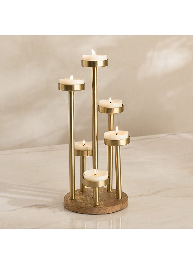 Home Box Gold Decorative Pillar Candle Stand for Home - Image 1